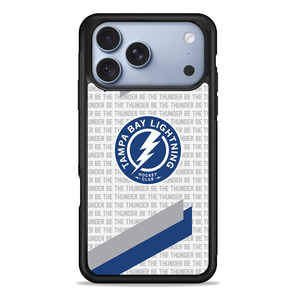 NHL Tampa Bay Lightning Pattern iPhone 18 Pro Case - iPhone 18 Pro Silicone Case