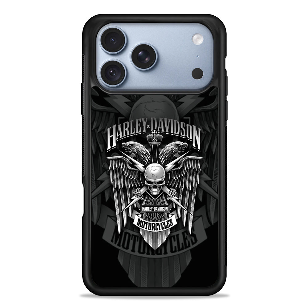 Harley Davidson Silver Eagle iPhone 18 Pro Case - iPhone 18 Pro Silicone Case