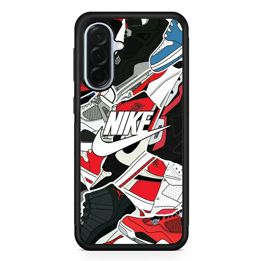 Nike Logo Shoes Pattern Samsung Galaxy A36 Case | Durable Samsung Galaxy A36 Protective Case