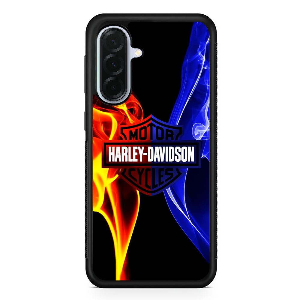 Harley Blue Red Fire Samsung Galaxy A36 Case | Durable Samsung Galaxy A36 Protective Case