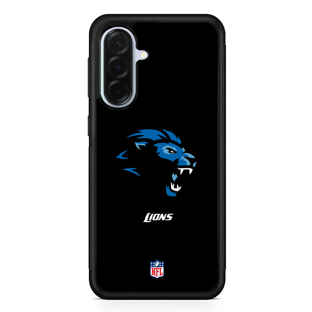 NFL Detroit Lions Black Samsung Galaxy A36 Case | Durable Samsung Galaxy A36 Protective Case