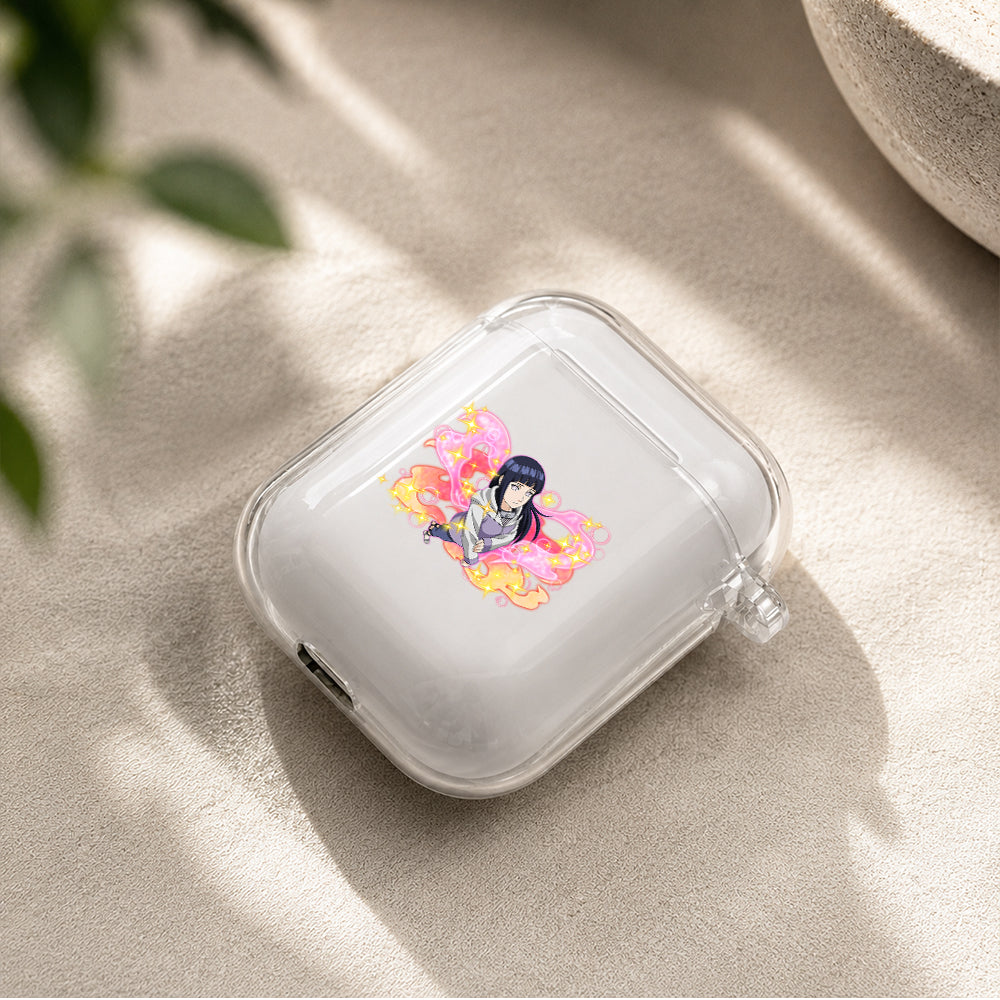 Hinata Hyuuga Beautiful Protective Clear Case Cover For Apple Airpods | Soft Silicone AirPods 1 / 2 Case | Protective Cover