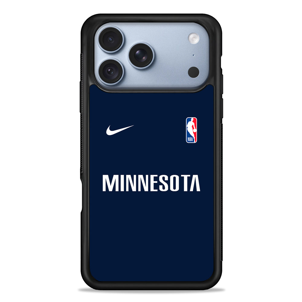 NBA Minnesota Timberwolves Navy Nike iPhone 18 Pro Case - iPhone 18 Pro Silicone Case
