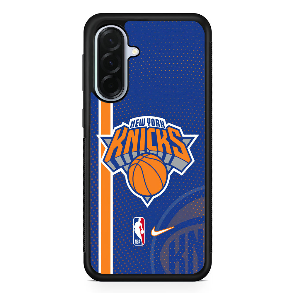 NBA New York Knicks Blue Nike Samsung Galaxy A36 Case | Durable Samsung Galaxy A36 Protective Case
