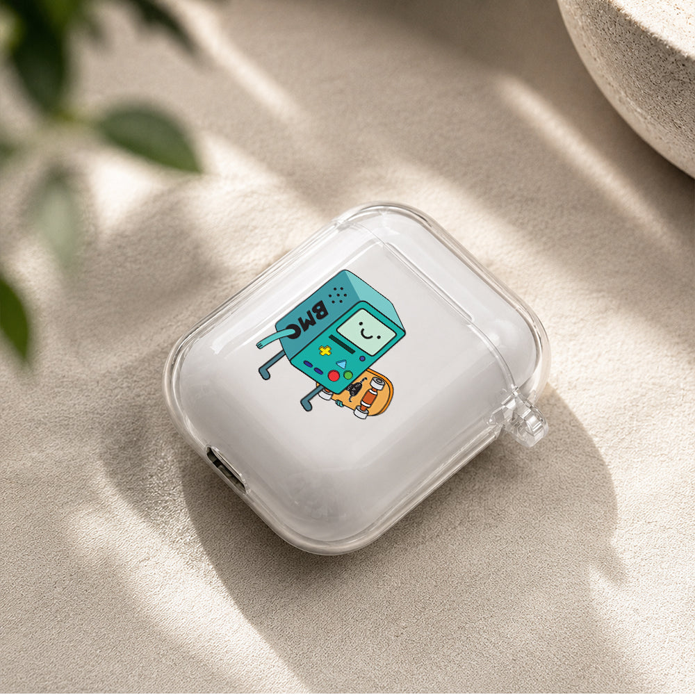 Beemo Play Skateboard Protective Clear Case Cover For Apple Airpods | Soft Silicone AirPods 1 / 2 Case | Protective Cover