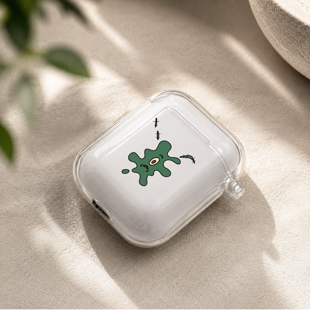 Flat Plankton Protective Clear Case Cover For Apple Airpods | Soft Silicone AirPods 1 / 2 Case | Protective Cover