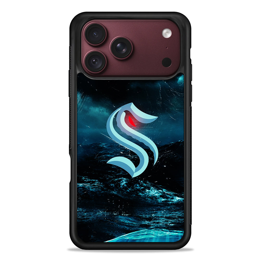 NHL Seattle Kraken Storm iPhone 18 Pro Max Case – Slim Silicone Protective Cover