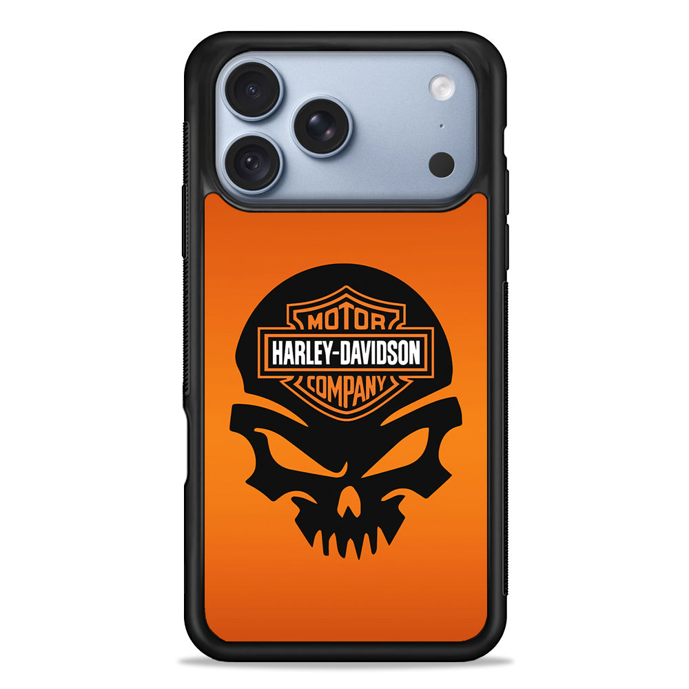 Harley Davidson Skull Logo iPhone 18 Pro Case - iPhone 18 Pro Silicone Case