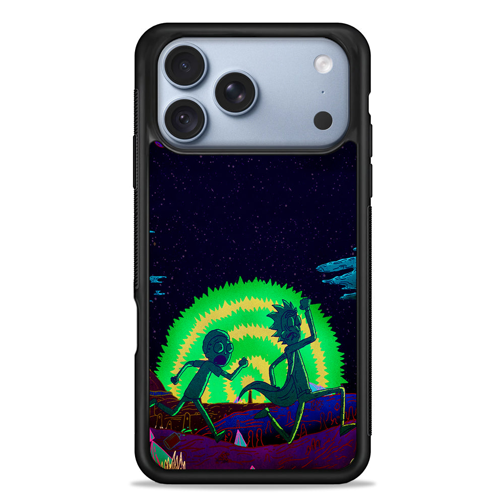 Rick and Morty Green Portal iPhone 18 Pro Case - iPhone 18 Pro Silicone Case
