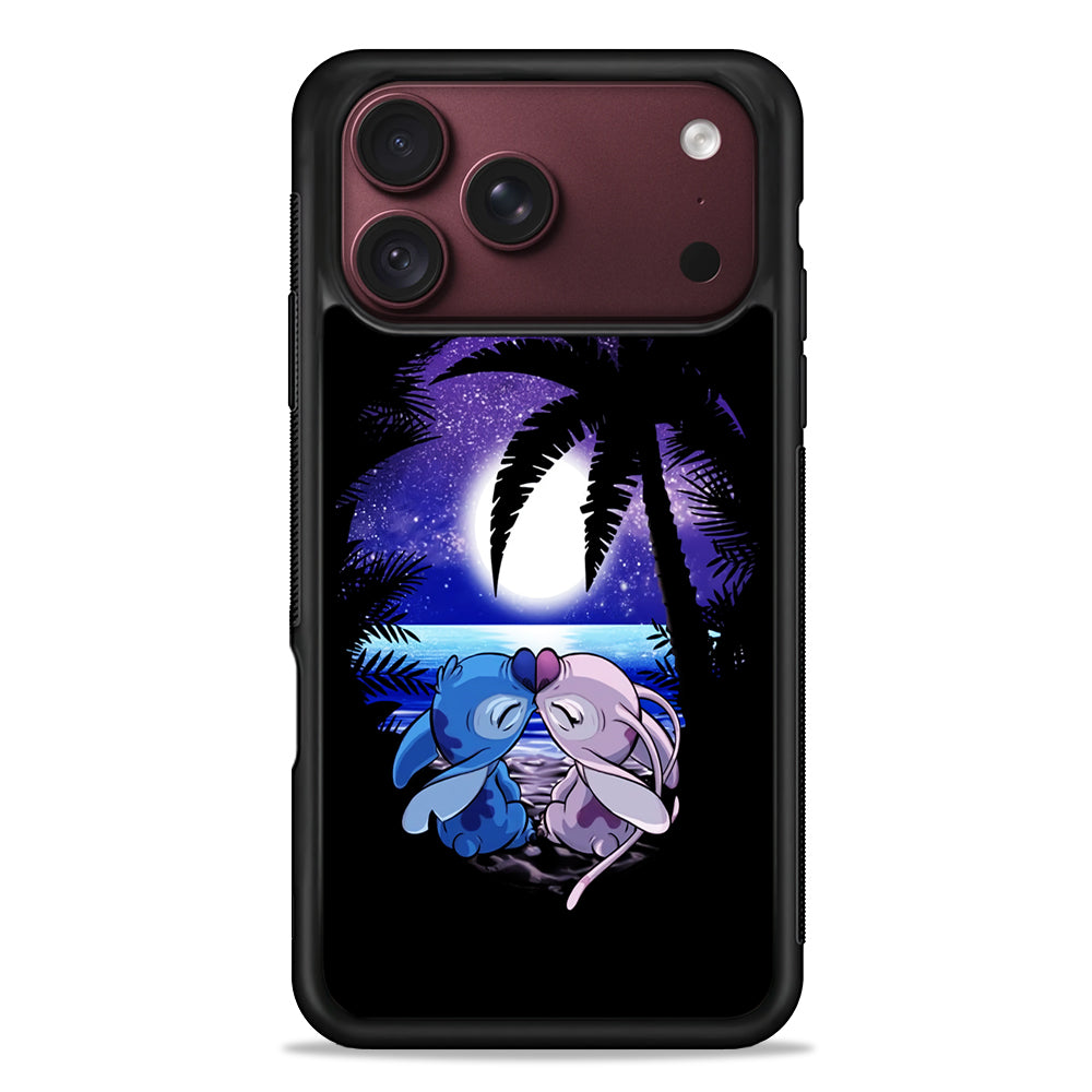 Stitch and Angel Kissing iPhone 18 Pro Max Case – Slim Silicone Protective Cover