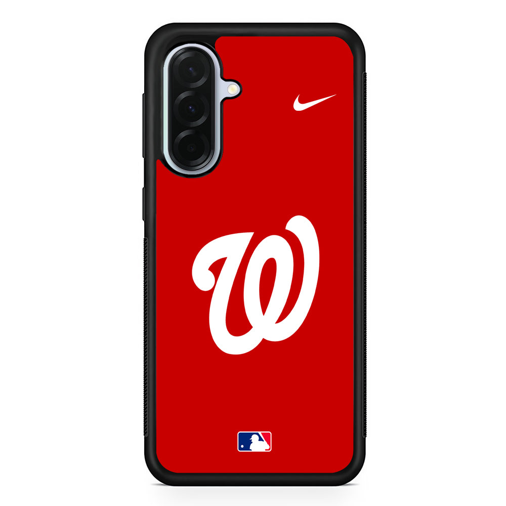 MLB Washington Nationals Red Nike Samsung Galaxy A36 Case | Durable Samsung Galaxy A36 Protective Case