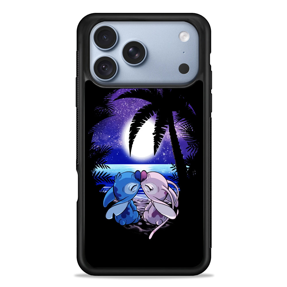 Stitch and Angel Kissing iPhone 18 Pro Case - iPhone 18 Pro Silicone Case