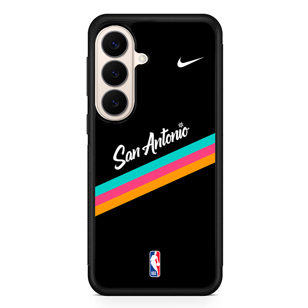 NBA San Antonio Spurs Black Nike Samsung Galaxy S26 Case – Slim Protective Phone Cover