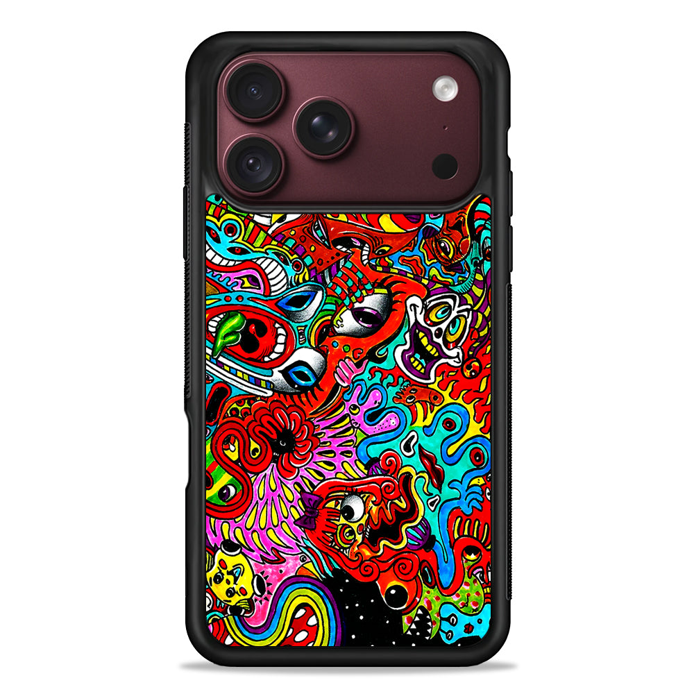 Trippy Aesthetic Colorful iPhone 18 Pro Max Case – Slim Silicone Protective Cover