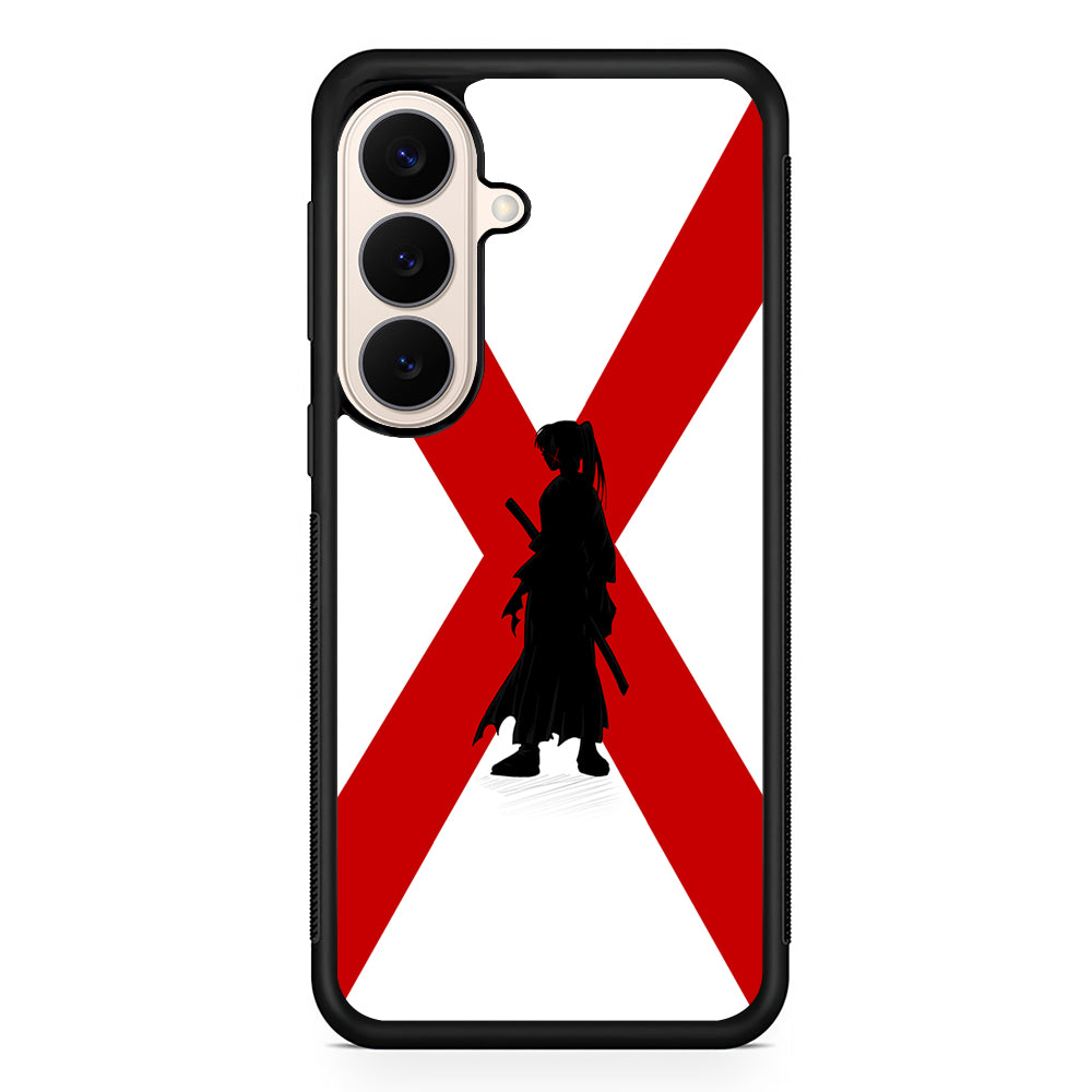 Samurai X Kenshin Silhouette Samsung Galaxy S26 Case | Durable Protective Rubber Cover