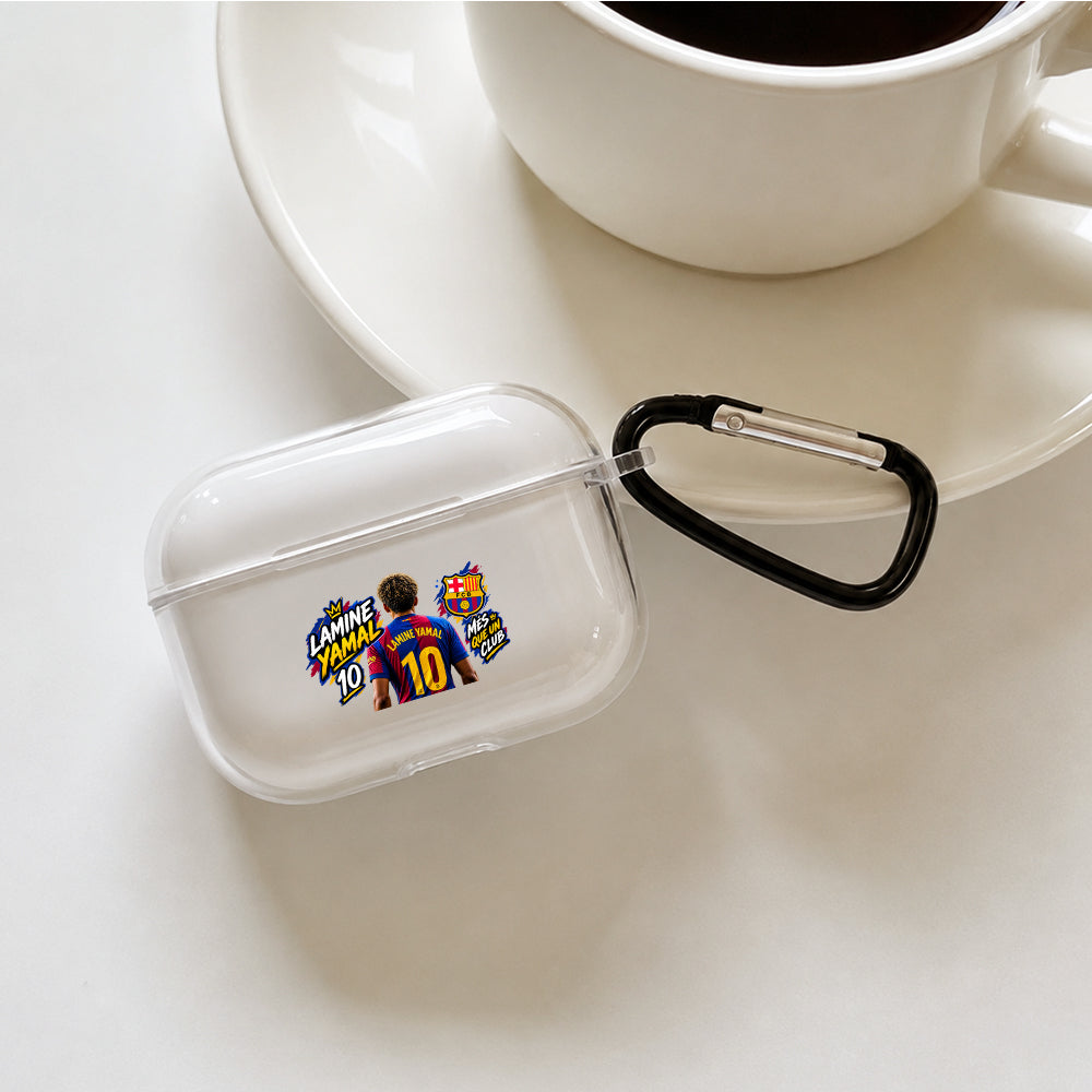Lamine Yamal Story Protective Apple AirPods Pro 3 Clear Case | Shockproof Cover
