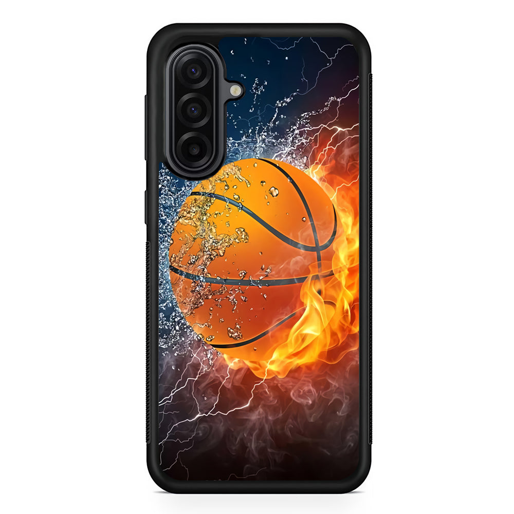 Basketball Ball Cool Art Samsung Galaxy A17 Case | Durable Rubber Samsung Galaxy A17 Phone Case