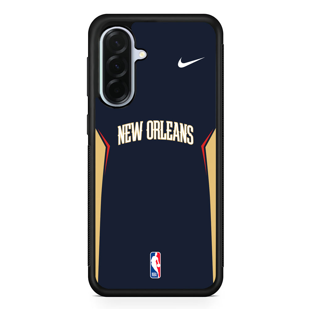 NBA New Orleans Pelicans Navy Nike Samsung Galaxy A36 Case | Durable Samsung Galaxy A36 Protective Case