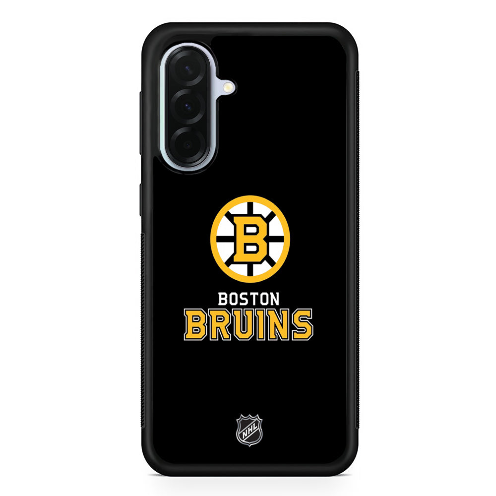 NHL Boston Bruins Black Samsung Galaxy A36 Case | Durable Samsung Galaxy A36 Protective Case