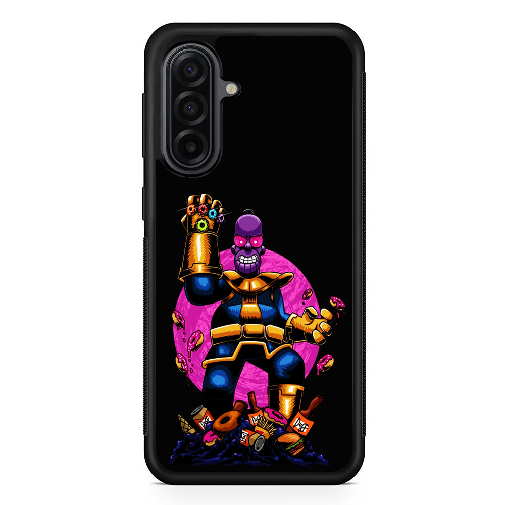 Simpson Homer Thanos Samsung Galaxy A17 Case | Durable Rubber Samsung Galaxy A17 Phone Case