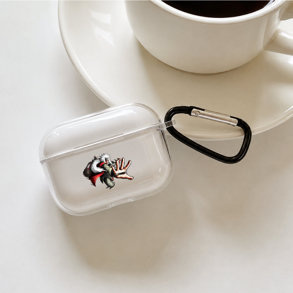 Jiraiya Ninja Hermit Protective Apple AirPods Pro 3 Clear Case | Shockproof Cover