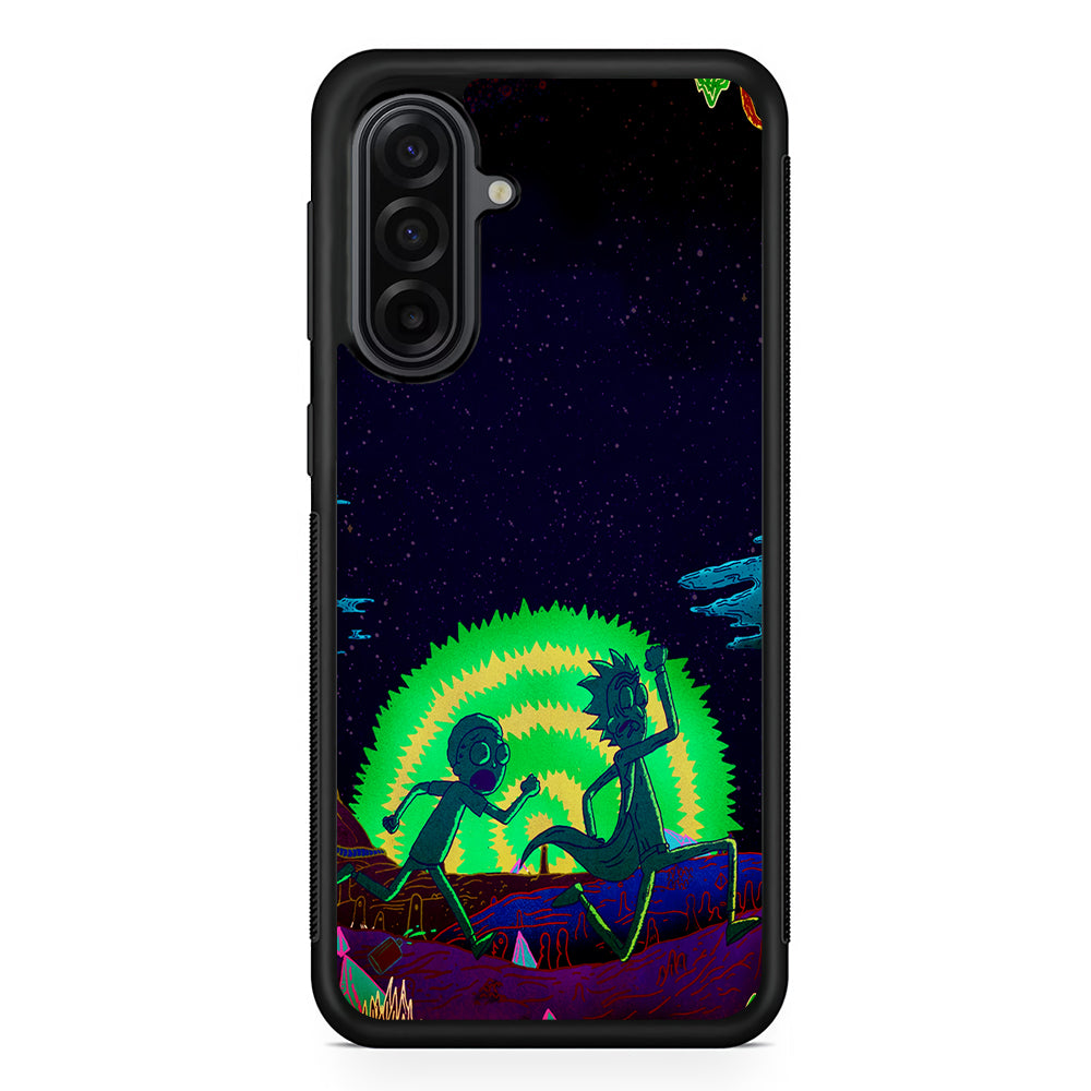Rick and Morty Green Portal Samsung Galaxy A17 Case | Durable Rubber Samsung Galaxy A17 Phone Case