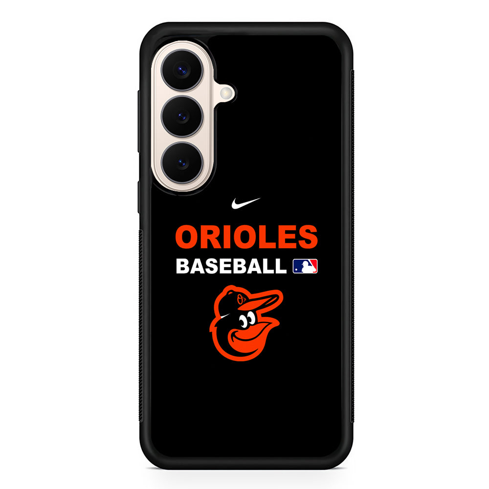 MLB Baltimore Orioles Black Nike Samsung Galaxy S26 Case – Slim Protective Phone Cover