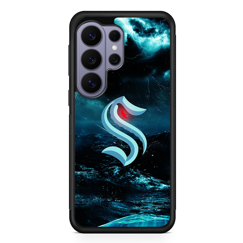 NHL Seattle Kraken Storm Samsung Galaxy S26 Ultra Case | Protective Rubber Cover