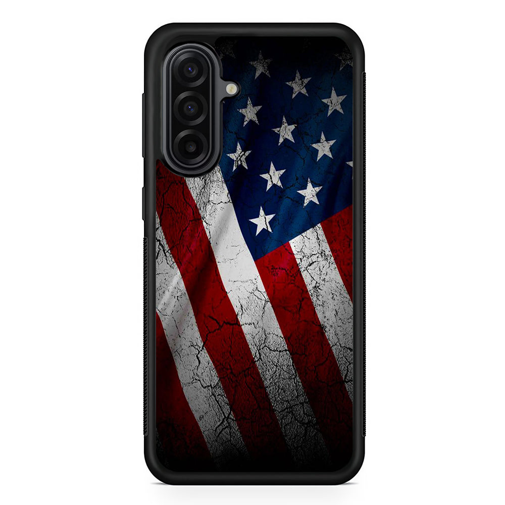 USA Flag 001 Samsung Galaxy A17 Case | Durable Rubber Samsung Galaxy A17 Phone Case
