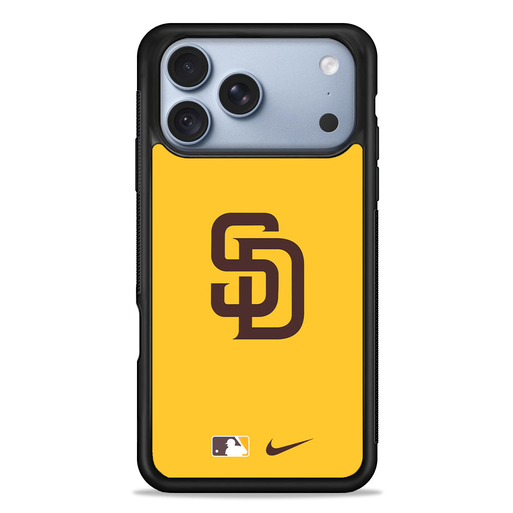 MLB San Diego Padres Yellow Nike iPhone 18 Pro Case - iPhone 18 Pro Silicone Case