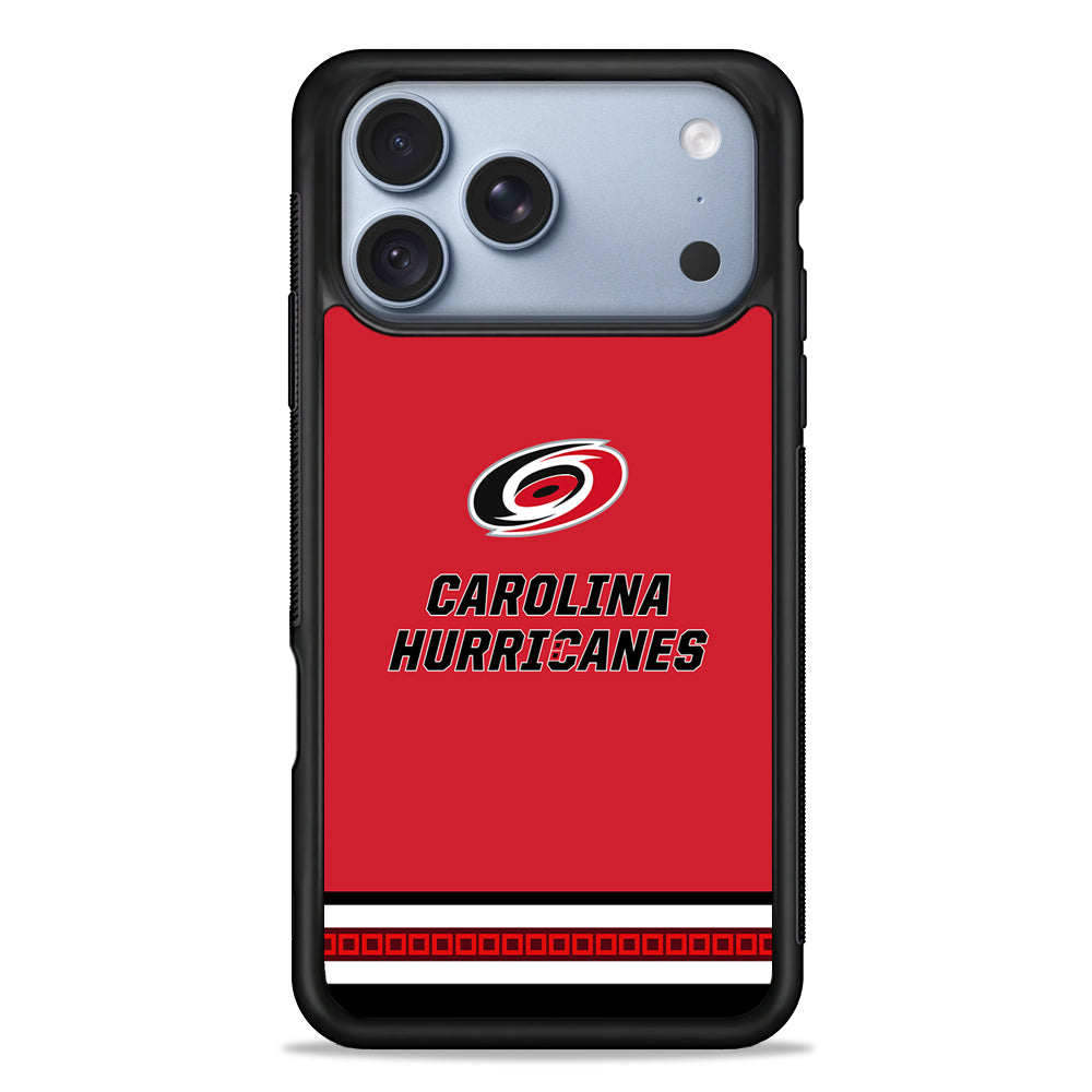 NHL Carolina Hurricanes Red iPhone 18 Pro Case - iPhone 18 Pro Silicone Case