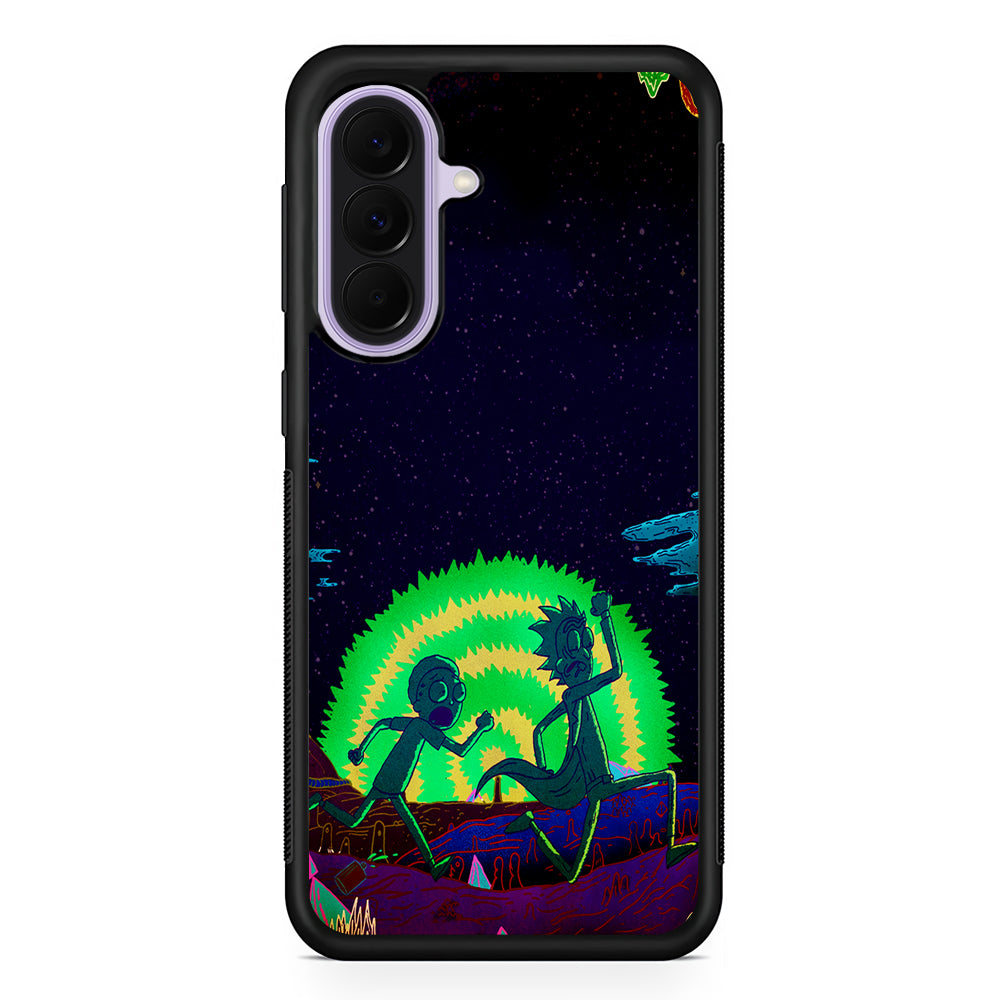 Rick and Morty Green Portal Samsung Galaxy A37 Case | Samsung Galaxy A37 Rubber Protective Case