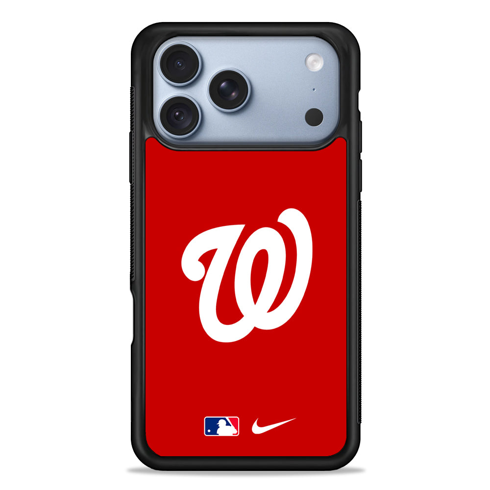MLB Washington Nationals Red Nike iPhone 18 Pro Case - iPhone 18 Pro Silicone Case
