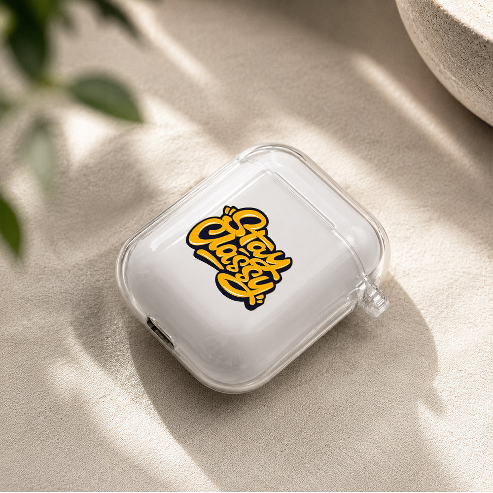 Quotes be Classy Protective Clear Case Cover For Apple Airpods | Soft Silicone AirPods 1 / 2 Case | Protective Cover