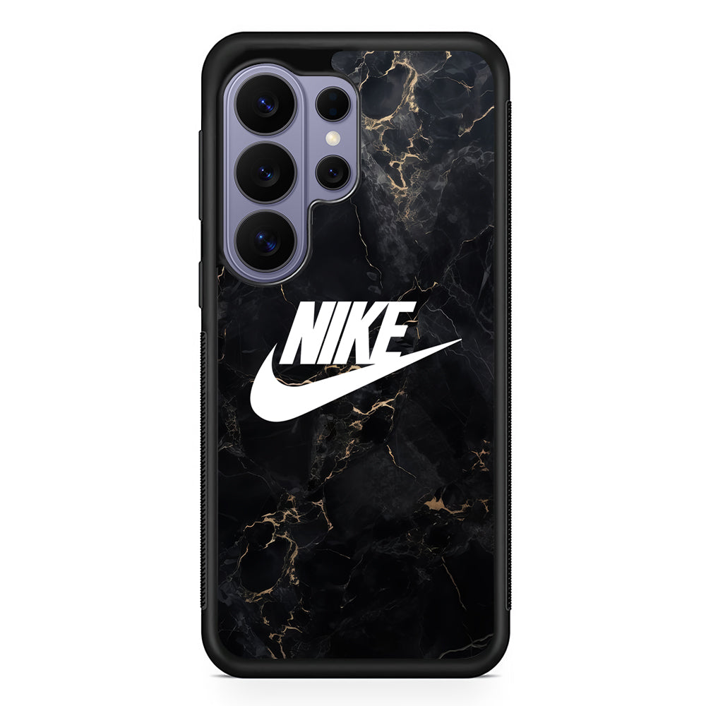 Nike Logo Black Stone Marble Samsung Galaxy S26 Ultra Case | Slim Durable Protective Cover