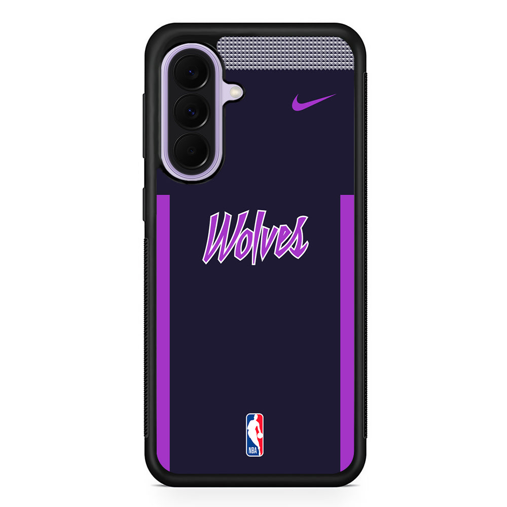 NBA Minnesota Timberwolves Purple Nike Samsung Galaxy A37 Case | Samsung Galaxy A37 Rubber Protective Case