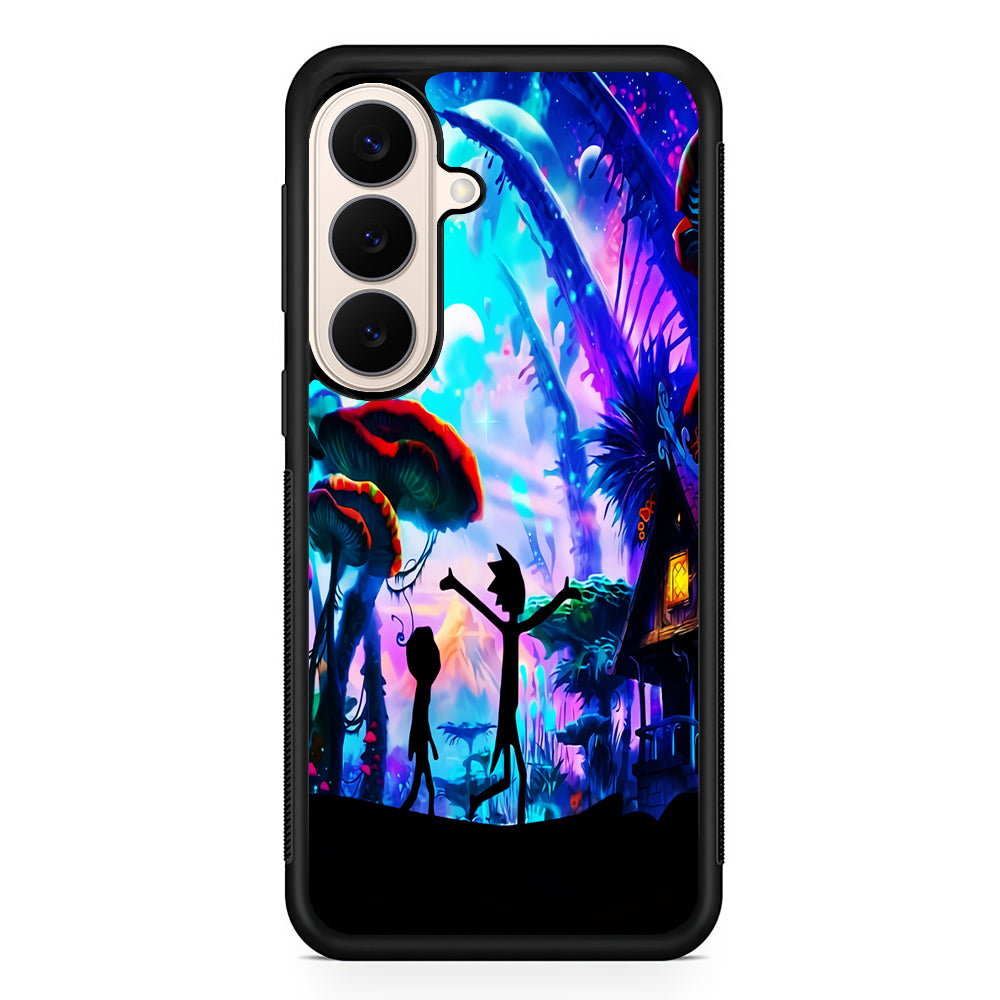 Rick and Morty Mushroom Forest Samsung Galaxy S26 Case | Durable Protective Rubber Cover