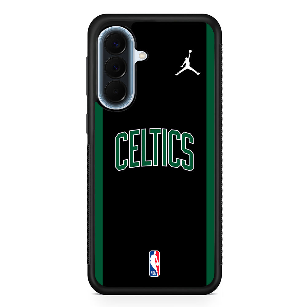 NBA Boston Celtics Black Jordan Samsung Galaxy A57 Case | Slim Samsung Galaxy A57 Protective Case