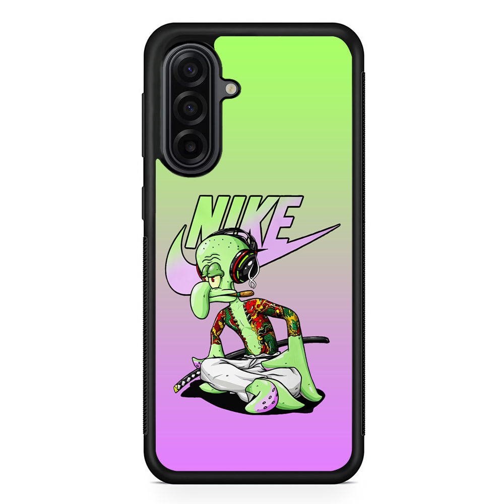 Nike Squidward Gangster Samsung Galaxy A17 Case | Durable Rubber Samsung Galaxy A17 Phone Case