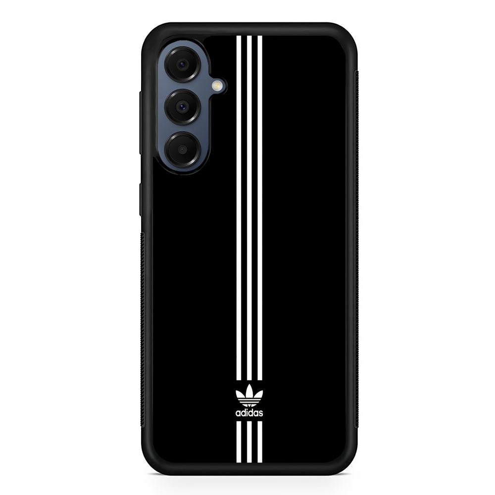 Adidas Black Three Lines Samsung Galaxy A16 Case | Slim Protective Cover for Samsung Galaxy A16