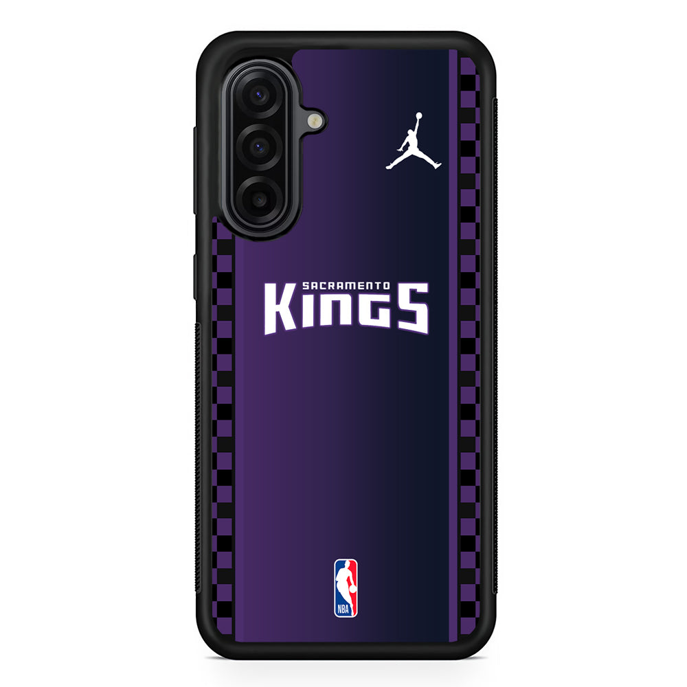 NBA Sacramento Kings Purple Jordan Samsung Galaxy A17 Case | Durable Rubber Samsung Galaxy A17 Phone Case