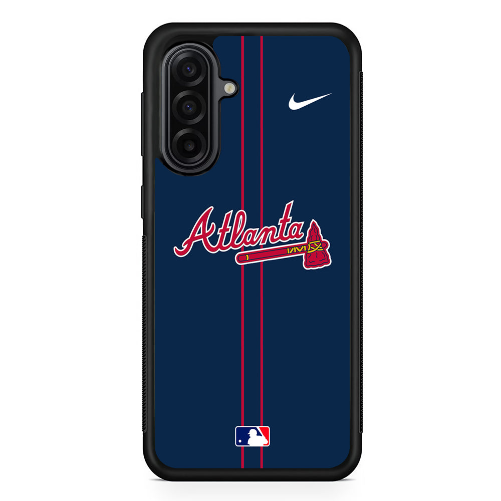 MLB Atlanta Braves Navy Nike Samsung Galaxy A17 Case | Durable Rubber Samsung Galaxy A17 Phone Case