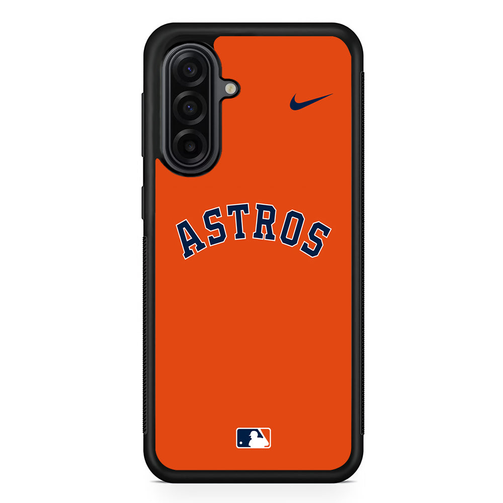 MLB Houston Astros Orange Nike Samsung Galaxy A17 Case | Durable Rubber Samsung Galaxy A17 Phone Case