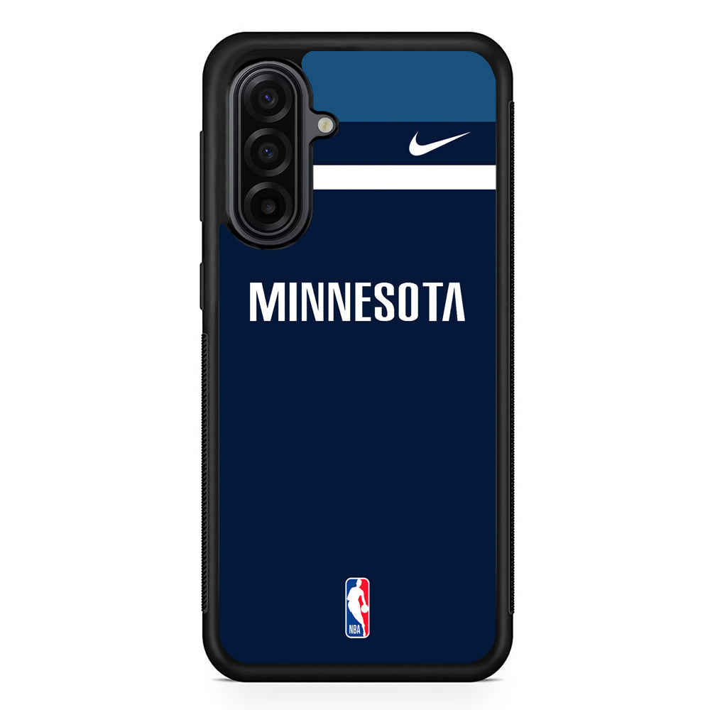 NBA Minnesota Timberwolves Navy Nike Samsung Galaxy A17 Case | Durable Rubber Samsung Galaxy A17 Phone Case