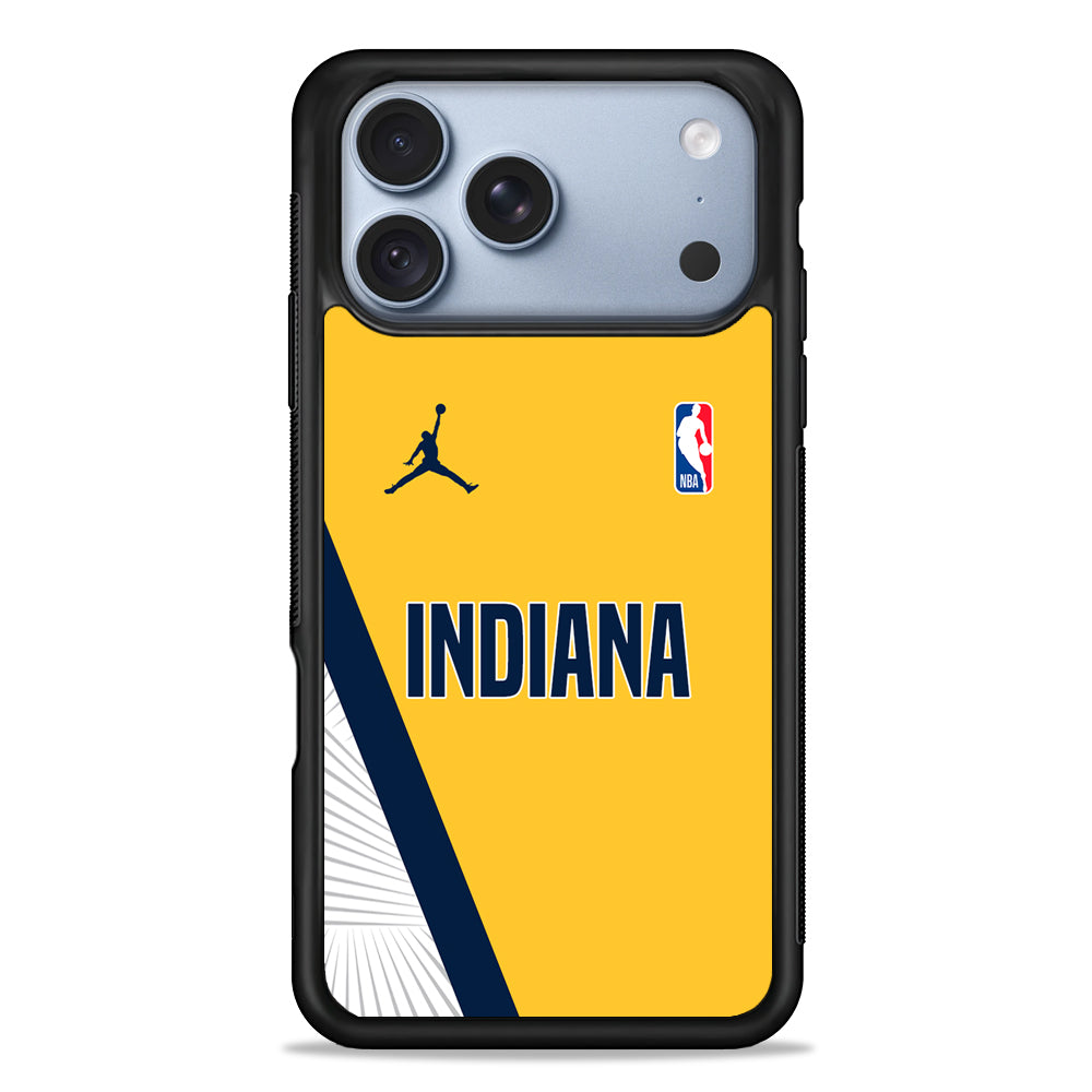 NBA Indiana Pacers Yellow Jordan iPhone 18 Pro Case - iPhone 18 Pro Silicone Case