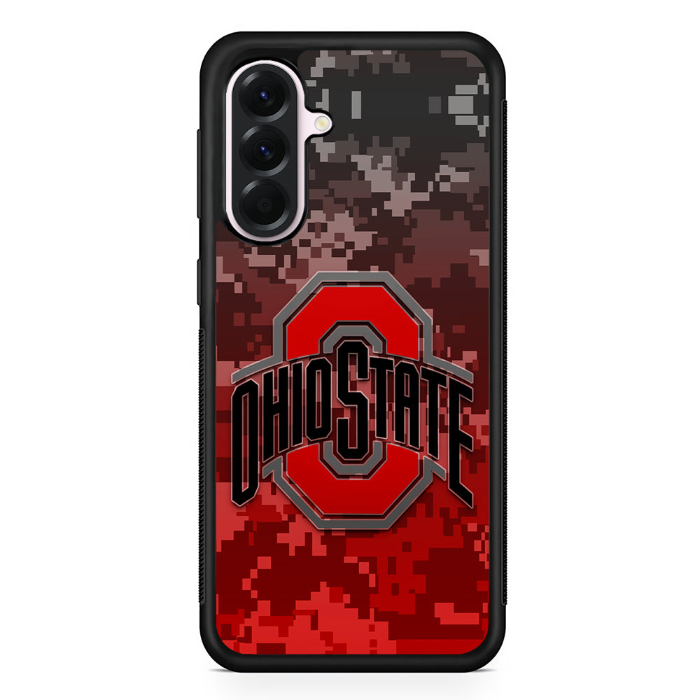 Ohio State Pixel Art Samsung Galaxy A56 Case | Samsung Galaxy A56 Protective Rubber Case