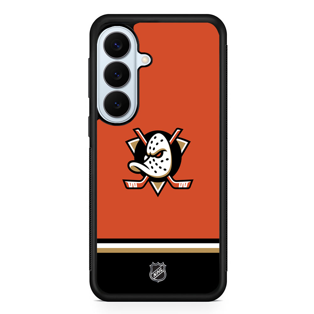NHL Anaheim Ducks Orange Samsung Galaxy S26 Plus Case | Slim Protective Rubber Cover