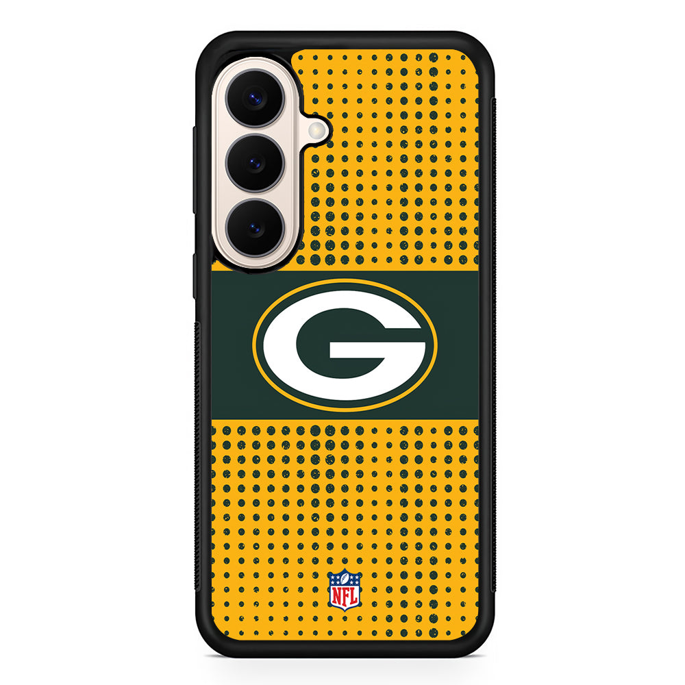 NFL Green Bay Packers Dot Pattern Samsung Galaxy S26 Case | Durable Protective Rubber Cover
