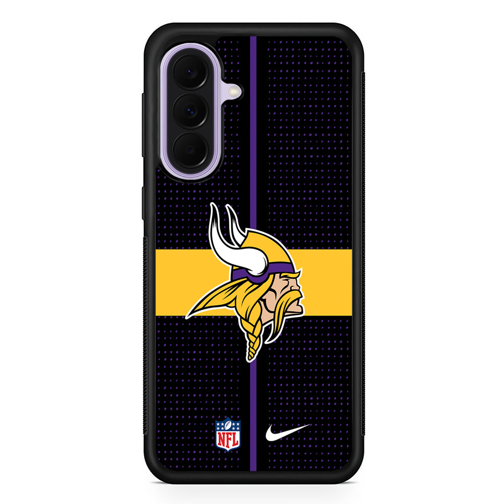 NFL Minnesota Vikings Dot Nike Samsung Galaxy A37 Case | Samsung Galaxy A37 Rubber Protective Case
