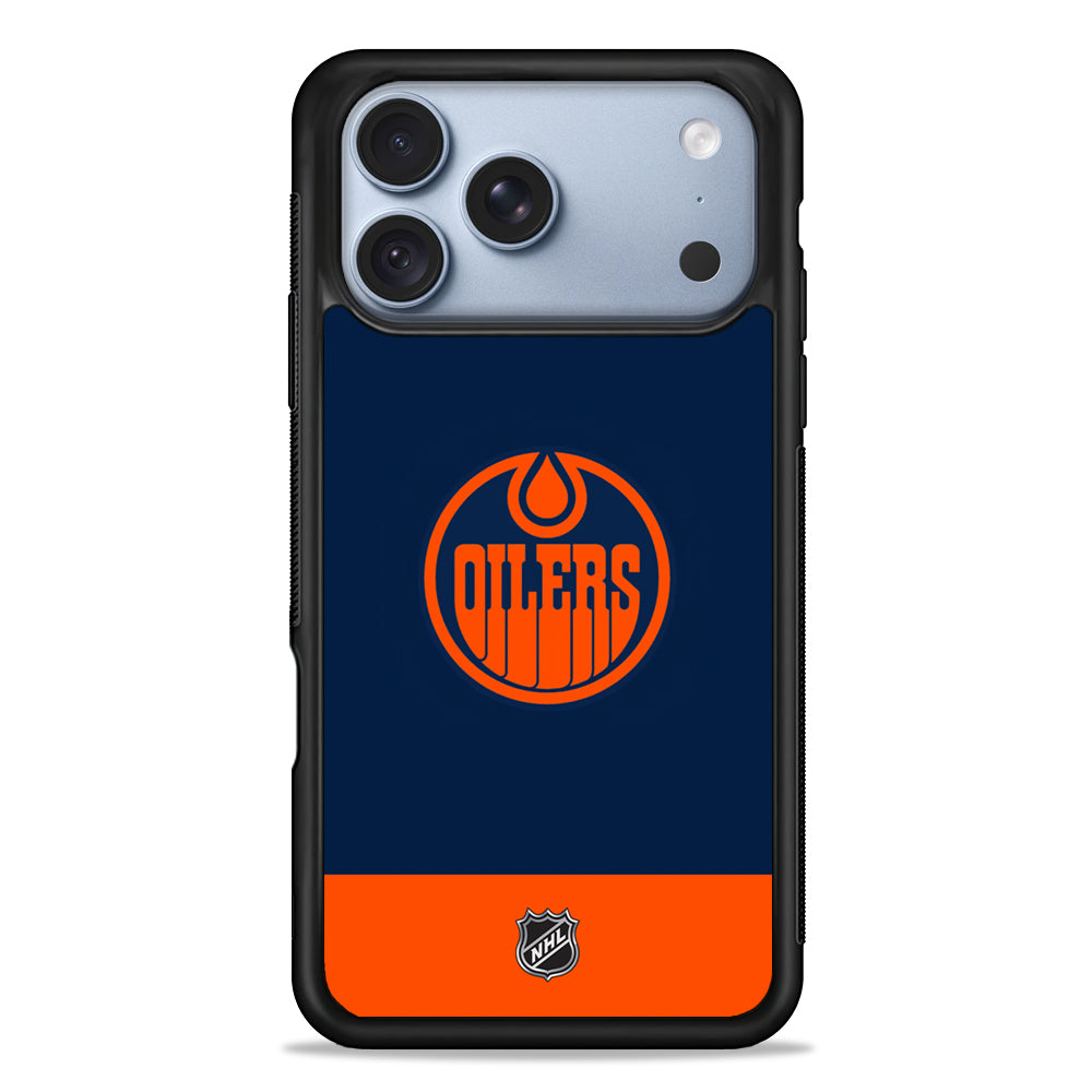 NHL Edmonton Oilers Navy iPhone 18 Pro Case - iPhone 18 Pro Silicone Case